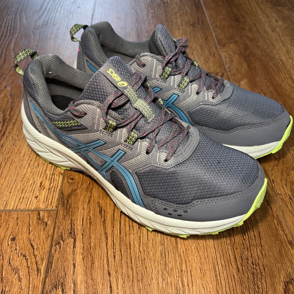 Asics Gel-Venture 9 Womens Trail Running Shoes Grey Blue 1012B313 Size 9.5